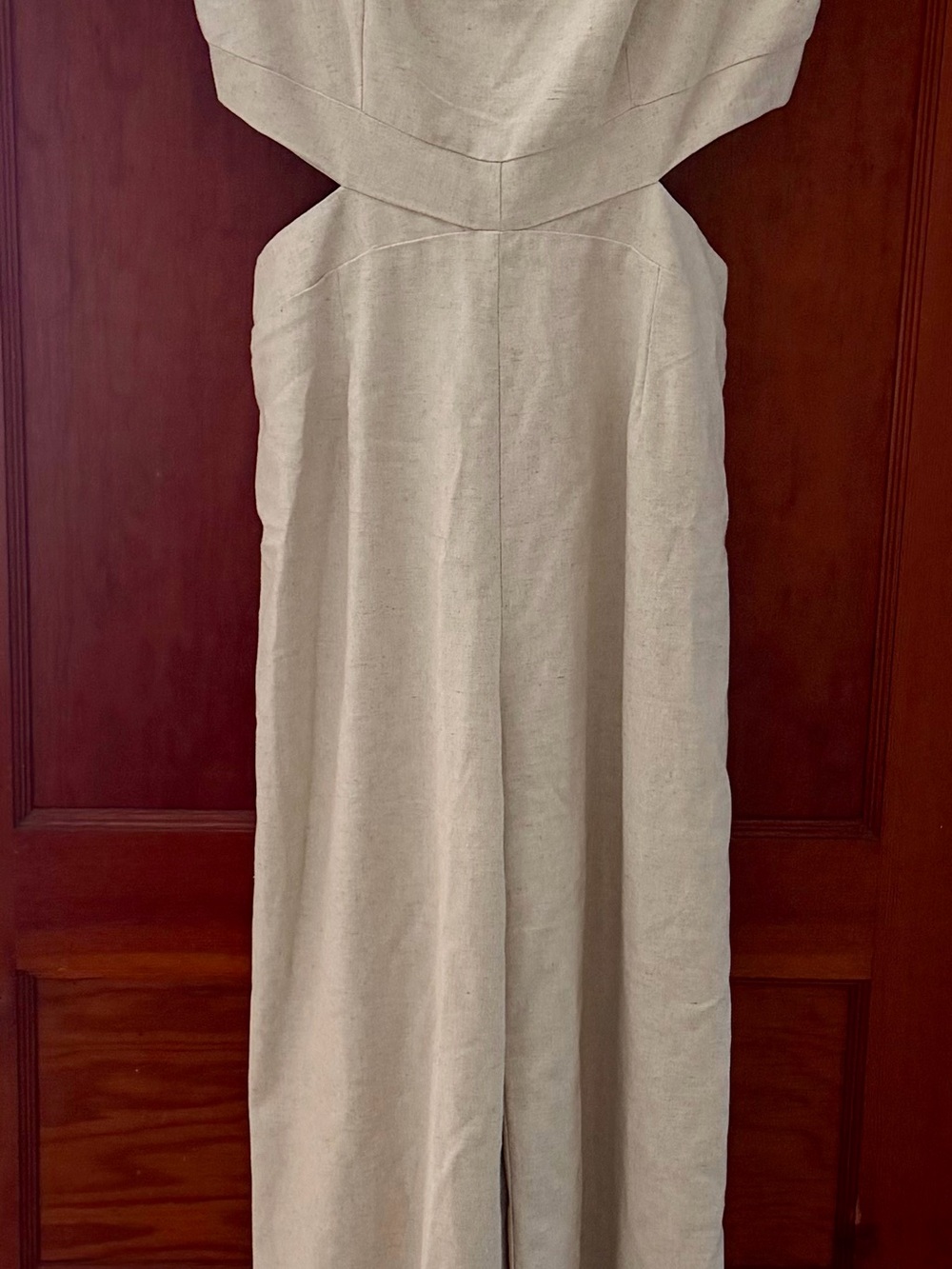 Altar'd State Cream One-Shoulder Cutout Linen-Blend Dress - Picture 3 of 6